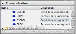 Step 1- In TIA Portal, select the communication block “BSEND.”