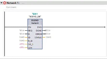 Step 2- Insert BSEND block into a network.