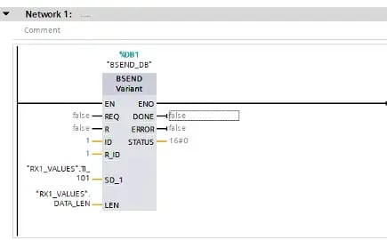 Step 4- Now connect the data block to the BSEND block.